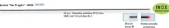 3 Aiguilles vers fragile Inox 20 cm