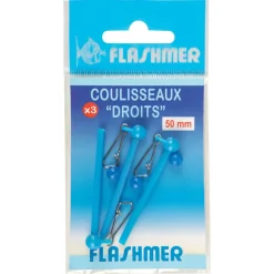 3 Coulisseaux droits bleus 50 mm