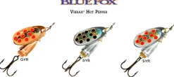 12 Cuillers Blue Fox Vibrax Hot Pepper N° 1 4gr