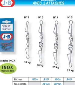 5 Emerillons J.B avec 2 Attaches