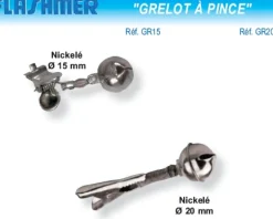 50 Grelots à pince crocodile 20 mm
