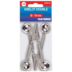 2 Grelots Flashmer à pince crocodile 18 mm