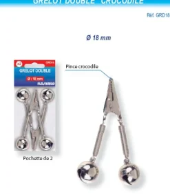 2 Grelots Flashmer à pince crocodile 18 mm
