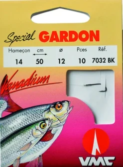 10 Hameçons montés Water Queen spécial gardon 7032 BK 50 cm
