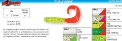 10 Leurres Souples Curltail Grub Bass Assassin 100 mm