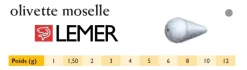 5 Plombs olivette moselle brutes percés