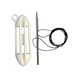 Accroche poisson Labrax pour ceinture White