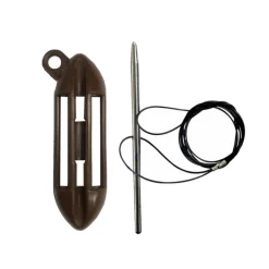 Accroche poisson Labrax pour ceinture Brown