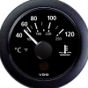 Afficheur VDO Thermomètre eau 120°C - Ø52 mm - Noir