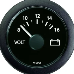 Afficheur VDO Voltmètres 12V - Ø52 mm - Noir