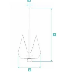 Ancre Marine plate Lewmar Fox 10 kg