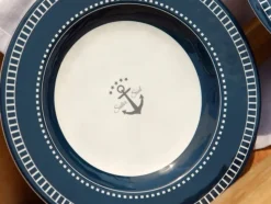 Assiette Dessert Marine Business - Collection Sailor Soul - 6 Pièces