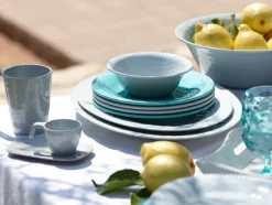 Assiette Plate Marine Business - Collection Harmony Acqua - 6 Pièces