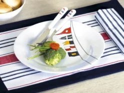Assiette Plate Marine Business - Collection Regata - 6 Pièces