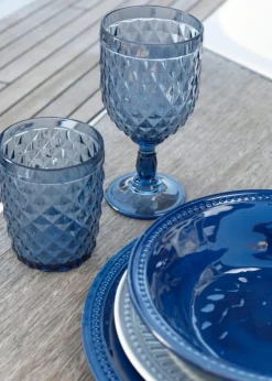 Assiette Plate Marine Business - Collection Harmony Blue - 2 pièces - OCCASION GRADE A+