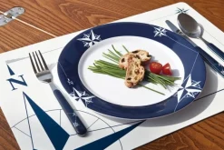 Assiette Plate Marine Business - Collection Northwind - 6 Pièces