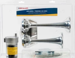 Avertisseur Chromé Osculati type trompe - 2 tons 12V
