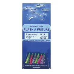 Bas de ligne Flash à friture 6 Hameçons