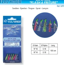 Bas de ligne Flash à friture 6 Hameçons