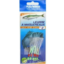 Bas de Ligne Flashmer Leurre à Maquereaux avec Perles