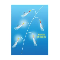 Bas de Ligne Flashmer Leurre à Maquereaux avec Perles