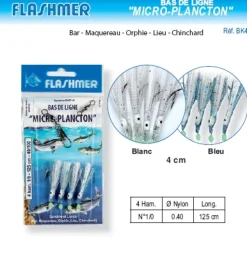 Bas de ligne Micro Plancton 4 Hameçons 1/0