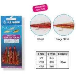 Bas de ligne Scintill Flash Flashmer 5 Hameçons