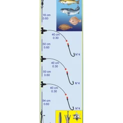Bas de ligne Surf DL8 - 2 Hameçons N°4
