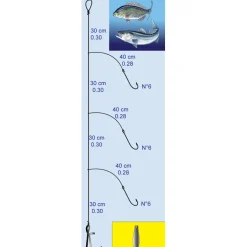 Bas de ligne Surf DL8 - 2 Hameçons N°4