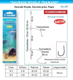 Bas de ligne Trainard Daurade Royale 2 Hameçons
