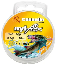 Bobine 10 m Cannelle Acier Nylflex Vert C709