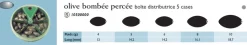 Boite Distributrice 5 Cases Olive Bombée Percée