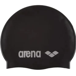 Bonnet de natation Arena Classic Silicone - Black silver