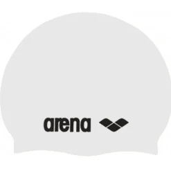 Bonnet de natation Arena Classic Silicone - White black