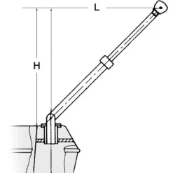 Bossoir Osculati Télescopique 180 Kg