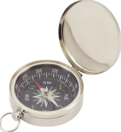 Boussole Décomarine Laiton nickelé, Ø 4,5 cm
