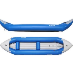Canoe Kayak gonflable PVC 2 places Aqua Design Vista Bleu Hotdog eau vive