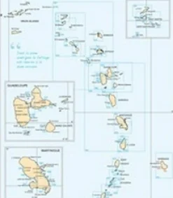 Carte marine Shom pliée Antilles
