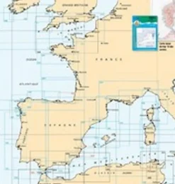 Carte marine Shom pliée côtes de France