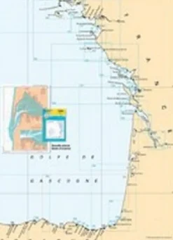 Carte marine Shom pliée golfe de Gascogne