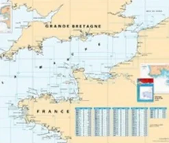 Carte marine Shom pliée Manche et pointe Bretagne