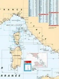 Carte marine Shom pliée Méditerranée Est