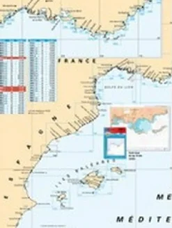Carte marine Shom pliée Méditerranée Ouest