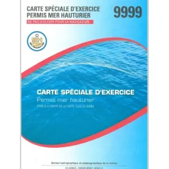 Carte Shom spéciale permis hauturier pliée