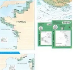 Cartes marine Shom pliée sédimentologiques