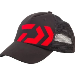 Casquette Daiwa Trucker Noir logo rouge
