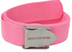 Ceinture de plongée Best Divers Nylon Rose boucle Inox