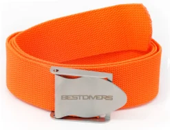 Ceinture de plongée Best Divers Nylon Orange boucle Inox