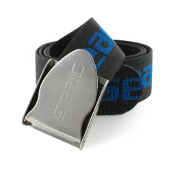 Ceinture Seac sub Nylon boucle inox - Noir/Bleu