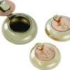 Cendrier ancre marine laiton couvercle bronze